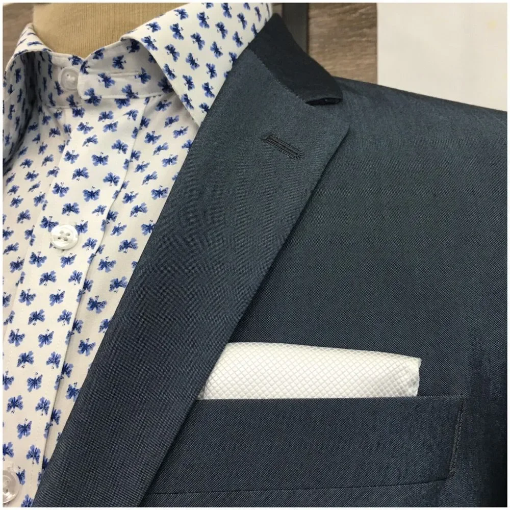JOHN VARVATOS Mens Blazer Sport Coat Casual Jacket Size 38R Two Button Blue Suit